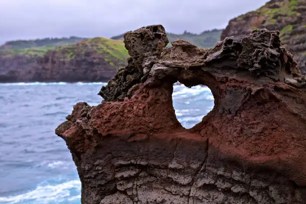 Maui’s Heart Shaped Rock at Nakalele Blowhole