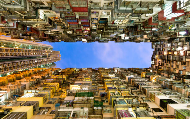 istock Old apartment facade in Hong Kong 1069021026