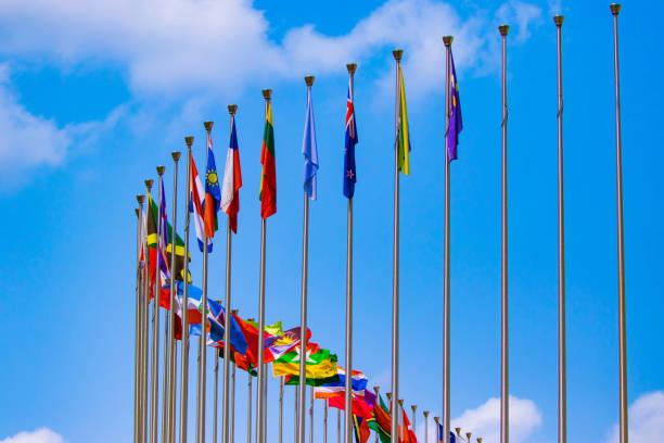 istock Group of National flags 1069024752