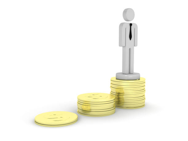 istock Businessman in a podium winning first place 1069031046