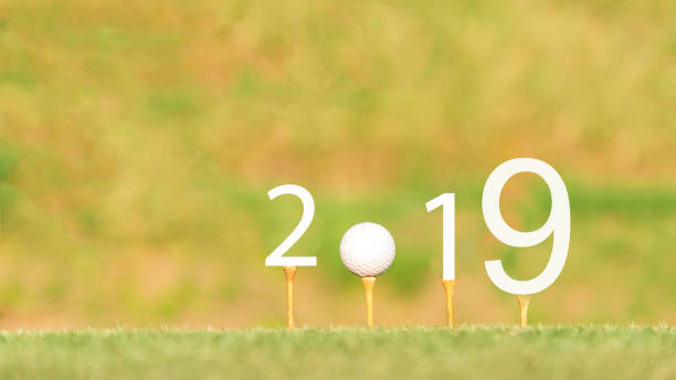 istock Happy new year 2019, Golf sport conceptual image 1069036430