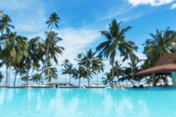 istock Tropical Resort Swimming Pool Abstract Background 1069039626