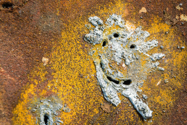istock Metal cut with a gas burner. Abstract background.Industry. 1069041290