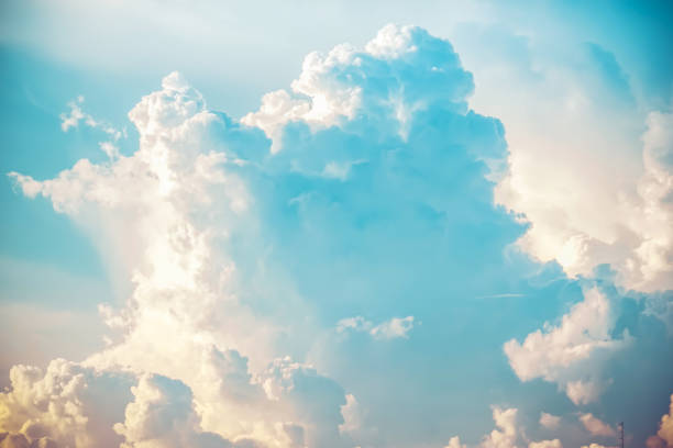 istock Blue sky and clouds background, Retro Vintage effect style pictures. 1069041508