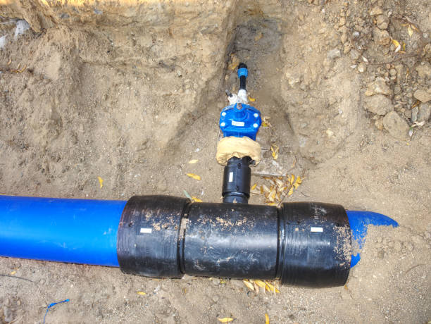 istock Regional Rural Water Supply pipeline in trench. 1069047178