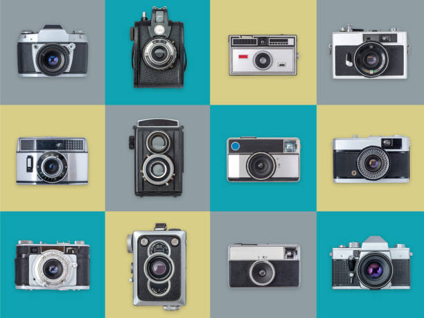 istock set of retro camera's 1069047386