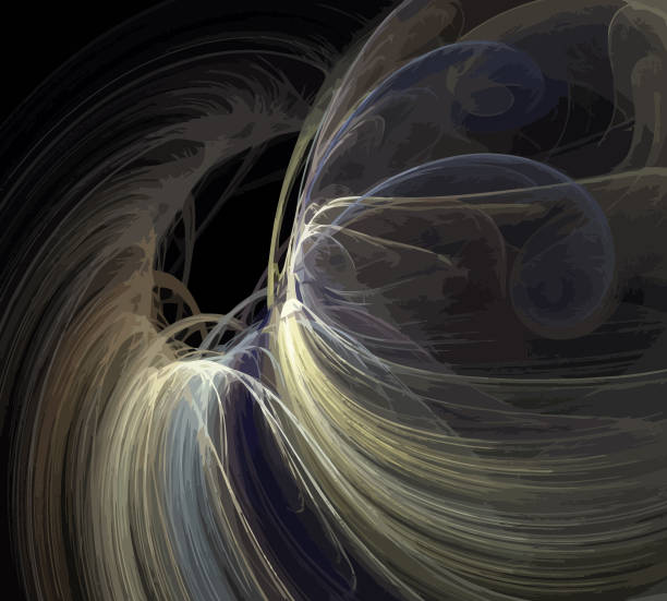 istock image of one Digital Fractal on Black Color 1069059204