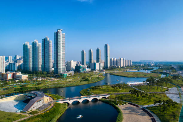 istock Drone photography of modern metropolis. 1069060280