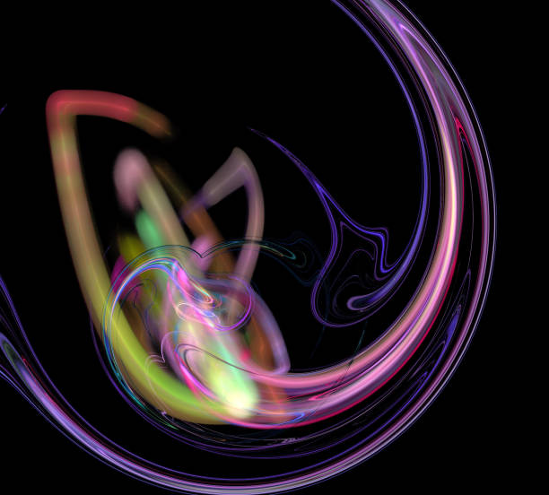 istock image of one Digital Fractal on Black Color 1069060610