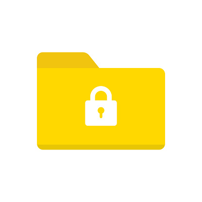 lock folder icon vector