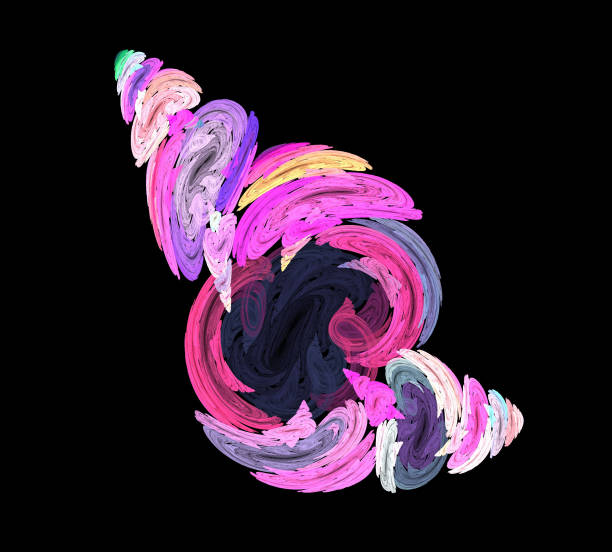 istock image of one Digital Fractal on Black Color 1069062254