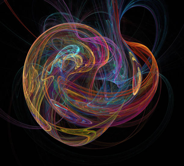 istock image of one Digital Fractal on Black Color 1069062332