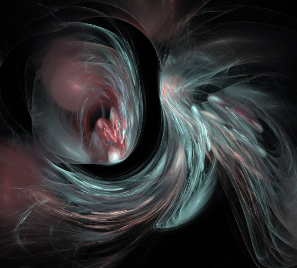 istock image of one Digital Fractal on Black Color 1069062730