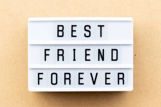 istock Light box with word best friend forever on wood background 1069075778