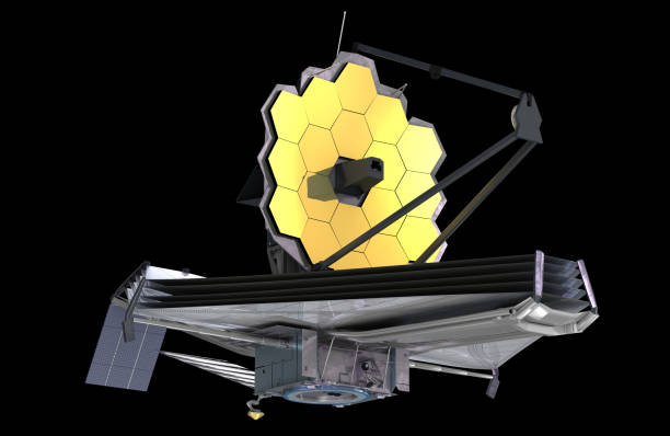 제임스 웹 우주 망원경 (jwst 또는 웹), 3d 그림,이 이미지의 요소 nasa에 의해 비치는 - observatory astronomy telescope astronomy space 뉴스 사진 이미지