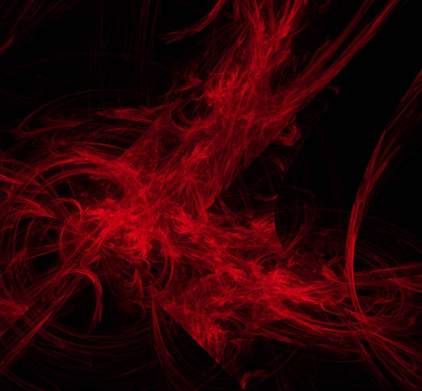 istock Red abstract on black background. Fantasy fractal texture. Digital art. 3D rendering. Computer generated image. 1069079528