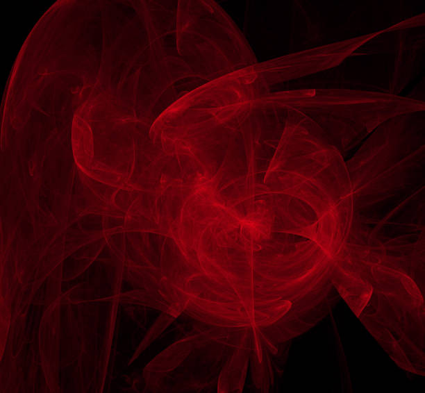 istock Red abstract on black background. Fantasy fractal texture. Digital art. 3D rendering. Computer generated image. 1069079872
