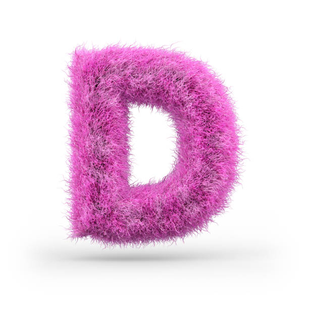 istock Uppercase fluffy and furry font. 3D 1069081700