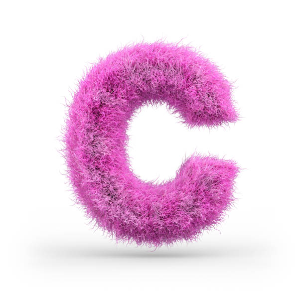 istock Uppercase fluffy and furry font. 3D 1069081716