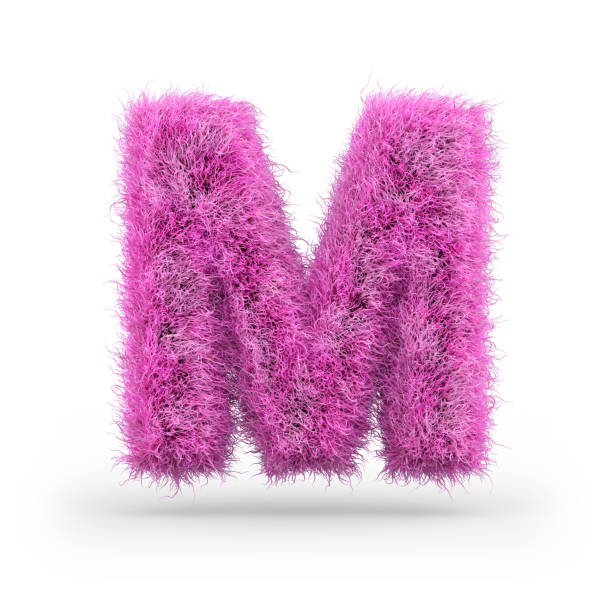 istock Uppercase fluffy and furry font. 3D 1069081724