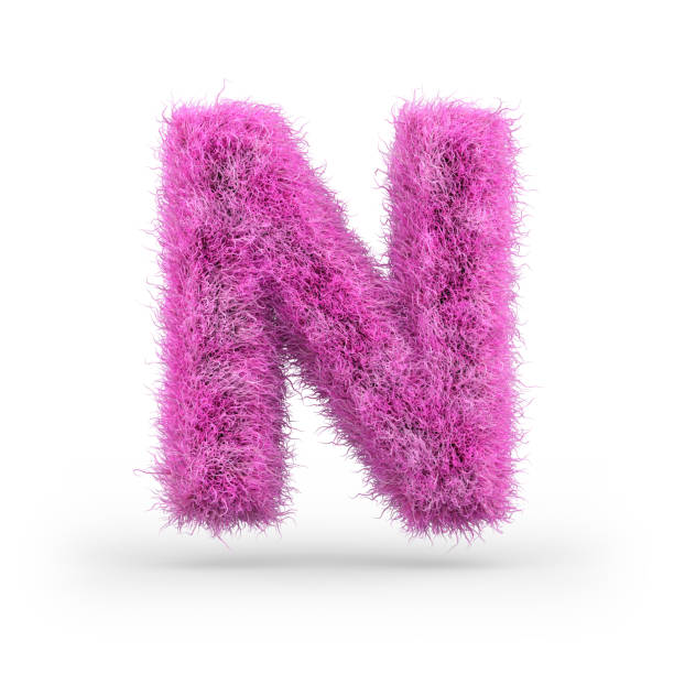 istock Uppercase fluffy and furry font. 3D 1069081748
