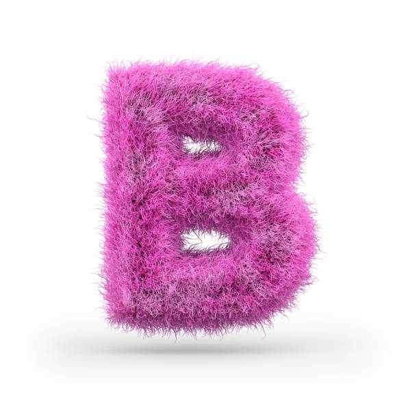 istock Uppercase fluffy and furry font. 3D 1069081750