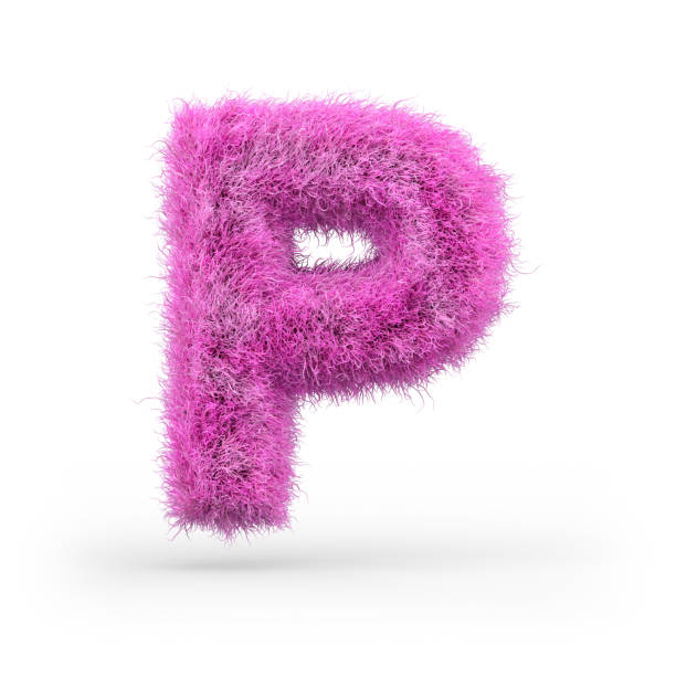 istock Uppercase fluffy and furry font. 3D 1069081754