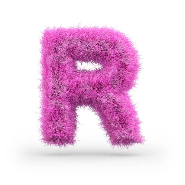 istock Uppercase fluffy and furry font. 3D 1069081756
