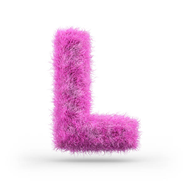 istock Uppercase fluffy and furry font. 3D 1069081766