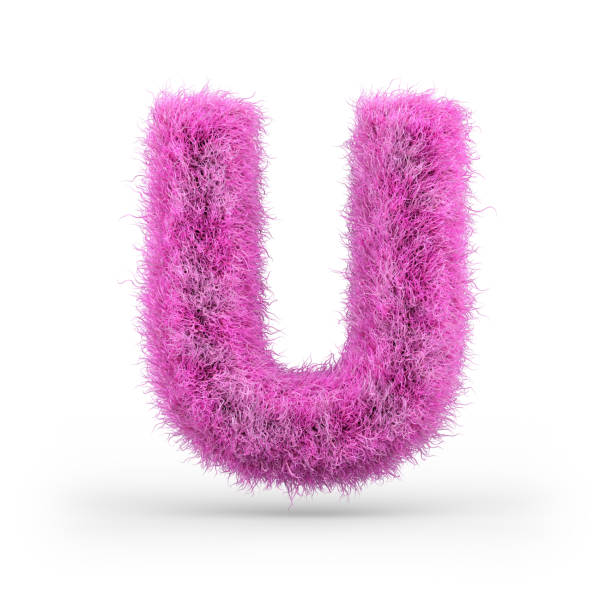 istock Uppercase fluffy and furry font. 3D 1069081768