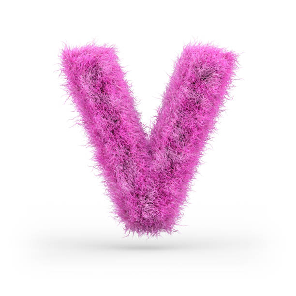 istock Uppercase fluffy and furry font. 3D 1069081772