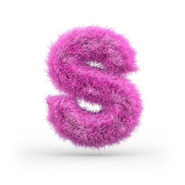 istock Uppercase fluffy and furry font. 3D 1069081776