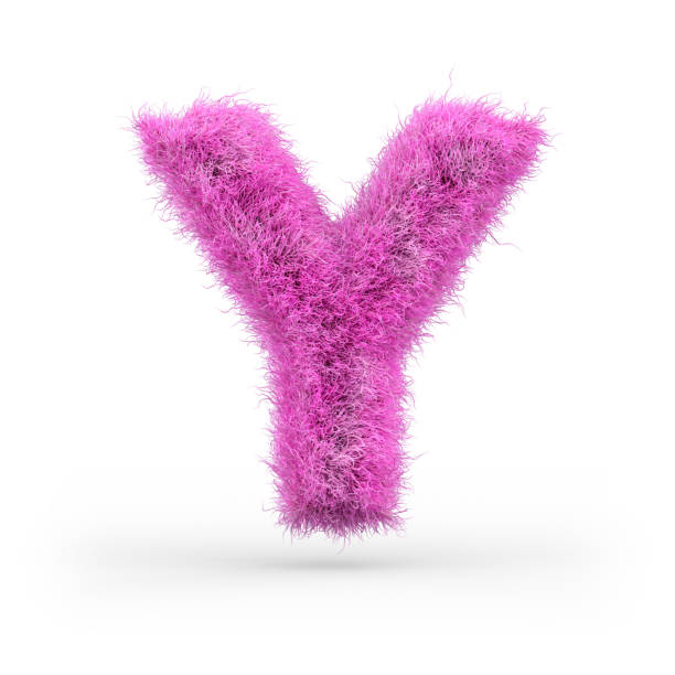 istock Uppercase fluffy and furry font. 3D 1069081784