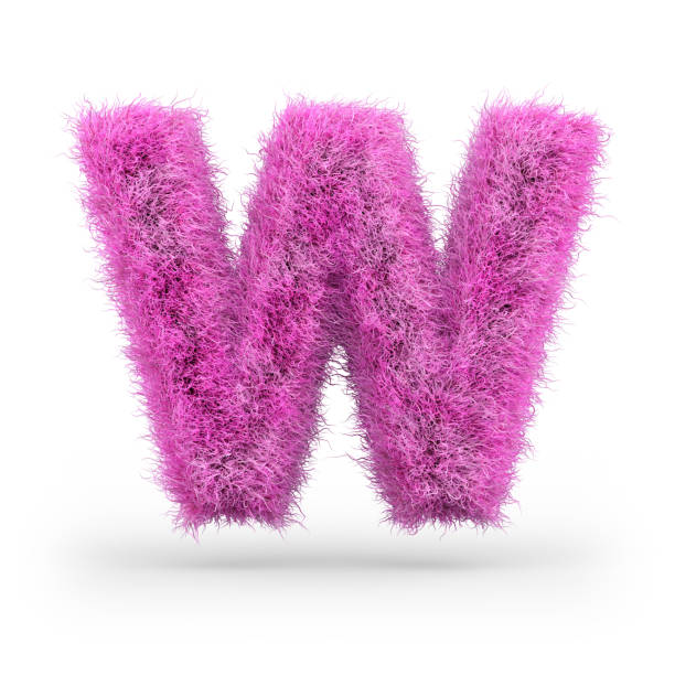 istock Uppercase fluffy and furry font. 3D 1069081786