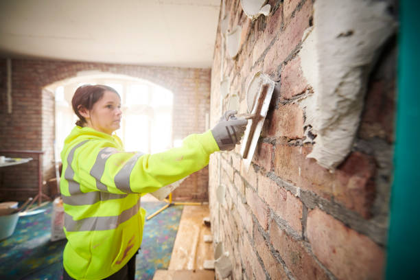 istock female plasterer applying drywall adhesive 1069099628