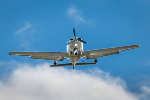 istock Close-up of a landing sport plane 1069101752