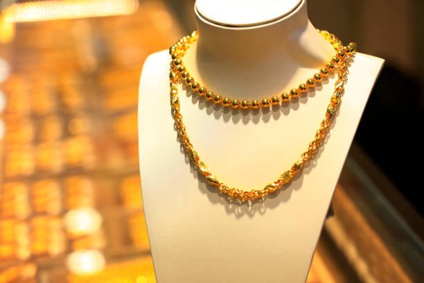 istock Gold jewelry in the mall 1069102110