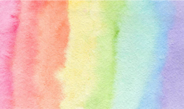 istock Tender rainbow colors watercolor background 1069104644