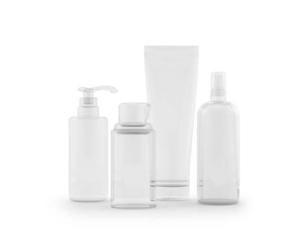 modello di pacchetto cosmetico trasparente - liquid soap beauty and health isolated on white isolated foto e immagini stock