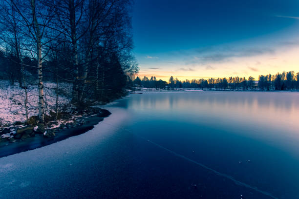istock Frozen lake from Sotkamo, Finland. 1069113686