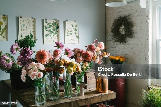 Flower Shop Stock Photo - Download Image Now - Flower, Flower Shop, Vase