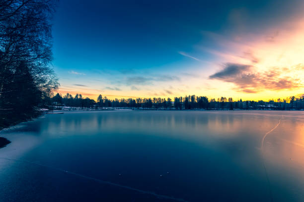 istock Frozen lake from Sotkamo, Finland. 1069113894