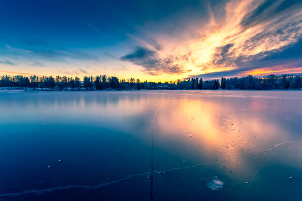 istock Frozen lake from Sotkamo, Finland. 1069113948