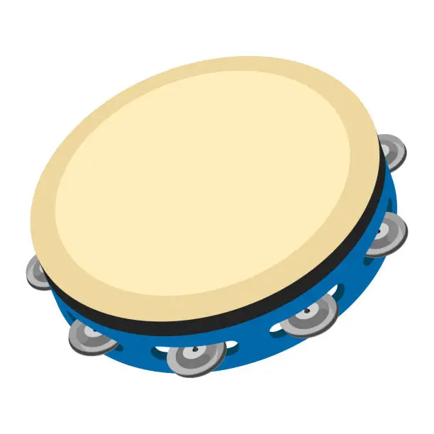 Vector illustration of tambourine