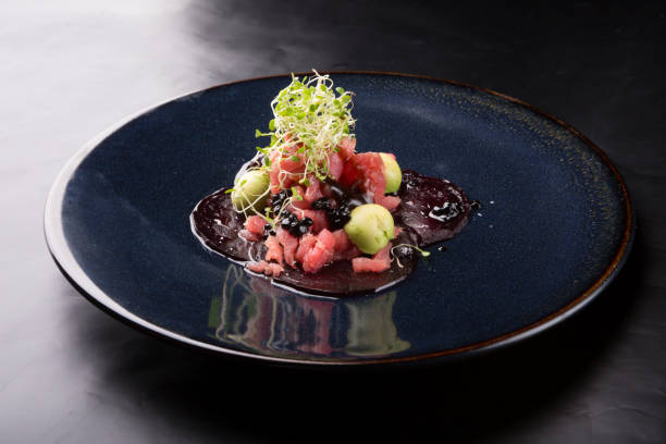 istock Raw seafood tuna tartare 1069119042