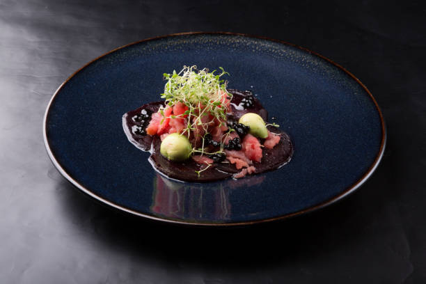 istock Raw seafood tuna tartare 1069119072