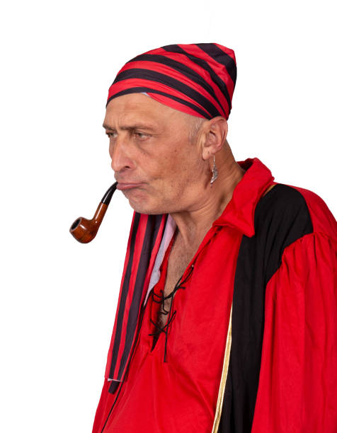 istock Portraite man pirate isolated on the white background 1069122504