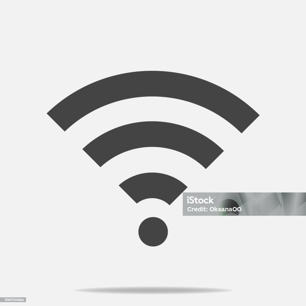 Biểu Tượng Vector Wifi Trên Nền Màu Xám Ảnh Minh Họa Logo Wifi ...