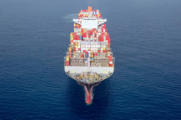 istock Aerial image of a ULCV (Ultra large container vessel 1069135380