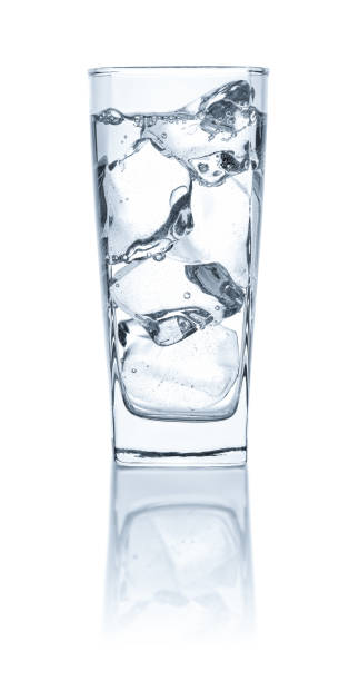 istock Isolated Glass with water and ice cubes 1069136926
